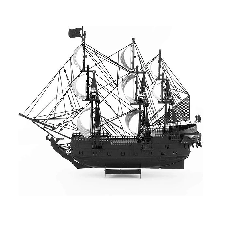 Fascinations ICONX Black Pearl Ship Black Version 3D Metal Model Kit