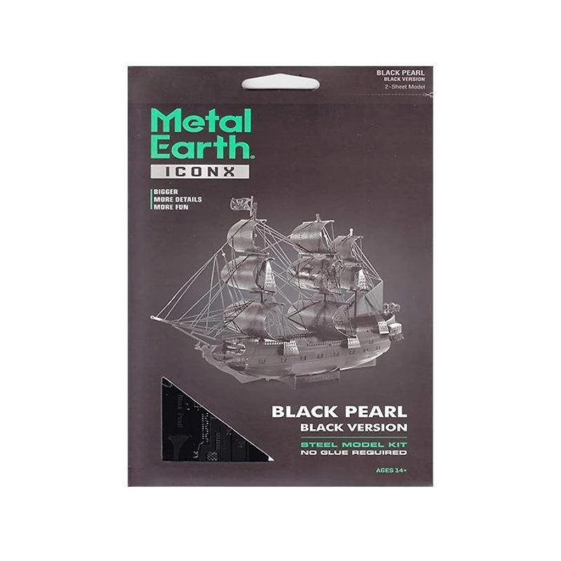 Fascinations ICONX Black Pearl Ship Black Version 3D Metal Model Kit