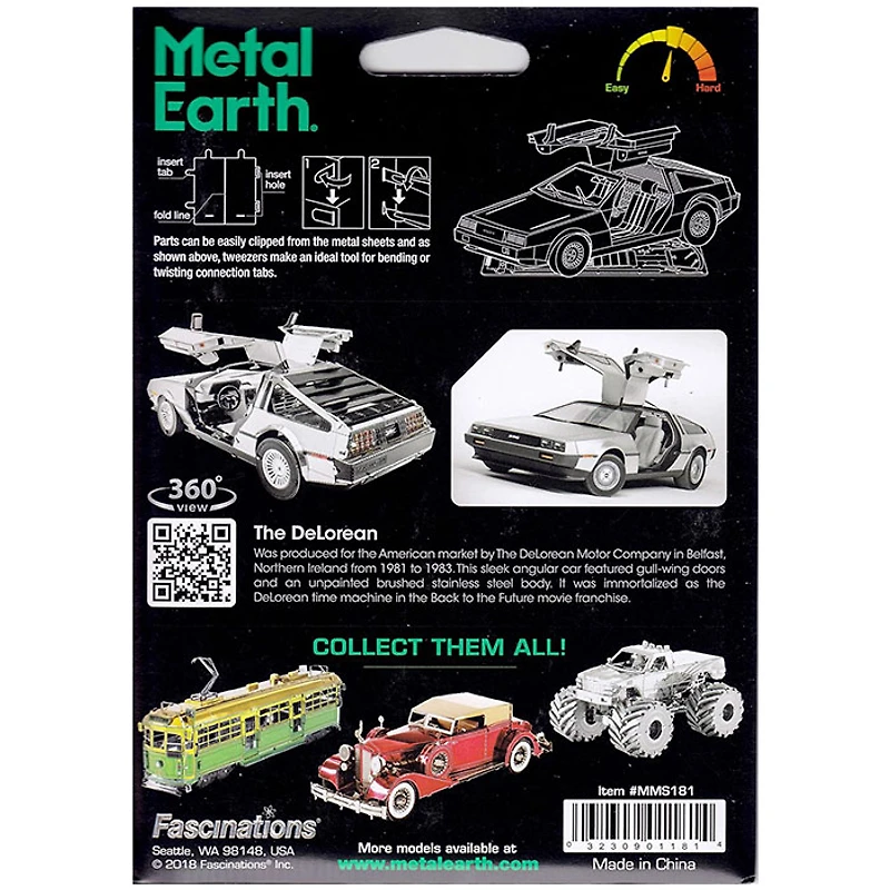 Metal Earth DeLoream Steel Model Kit