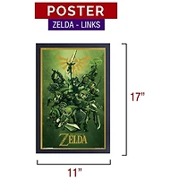The Legend Of Zelda Links 11″ x 19″ Framed Wall Art