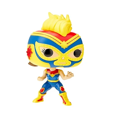 Funko Pop! Marvel, Lucha Libre – El Estrella Cósmica Luchadores Captain Marvel Vinyl Figure
