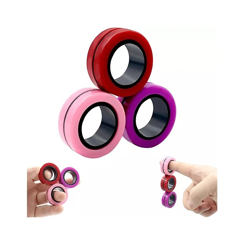 Assorted Magnetic Rings Set Includes 3 Rings (Random Pick)