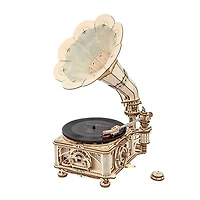 3D Wooden Puzzle – Black Gum Gramophone