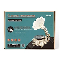 3D Wooden Puzzle – Black Gum Gramophone