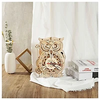 3D Wooden Puzzle Owl Clock