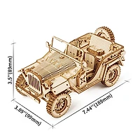 3D Wooden Puzzle – Army Jeep Model