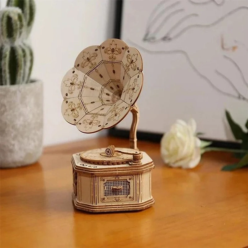 3D Wooden Puzzle – Gramophone