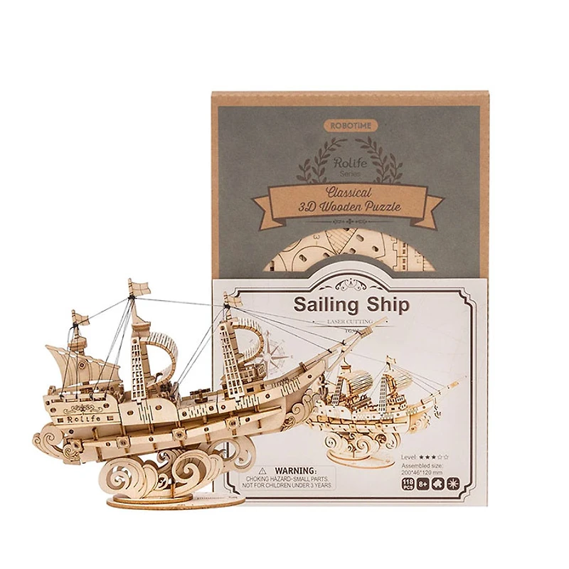 3D Wooden Puzzle Sailing Ship