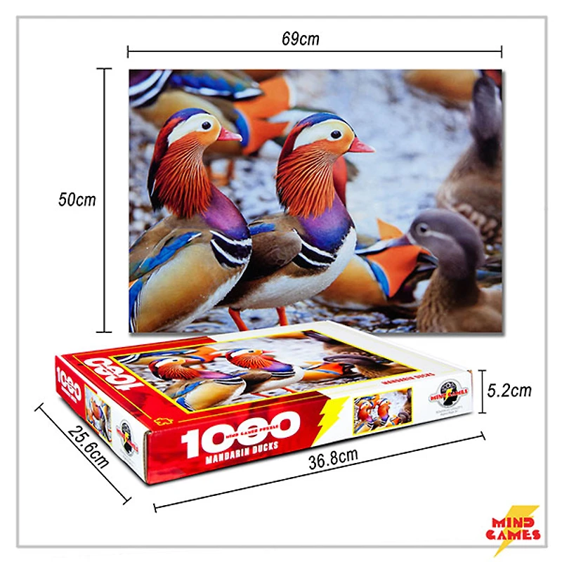 Mandarin Ducks 1000 Pieces Jigsaw Puzzle