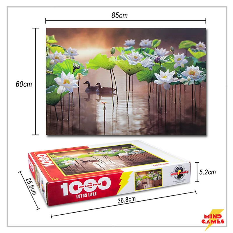 Lotus Lake 1000 Pieces Jigsaw Puzzle