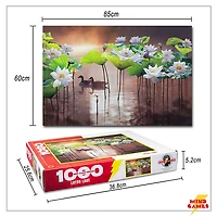 Lotus Lake 1000 Pieces Jigsaw Puzzle