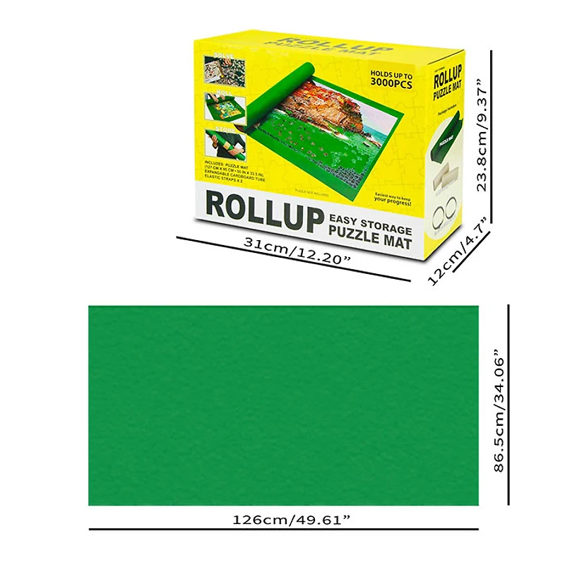 Roll Up Puzzle Mat – Holds up to 3000 Pieces – Puzzle not Included