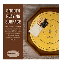 Tradeopia Crokinole 2 in 1 – Brown Wood Color