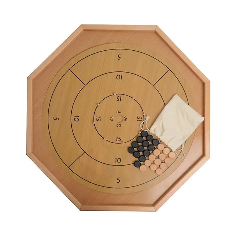 Tradeopia Crokinole 2 in 1 – Brown Wood Color