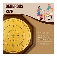 Tradeopia Crokinole 2 in 1 – Brown Wood Color