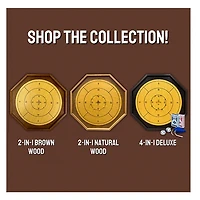 Tradeopia Crokinole 2 in 1 – Brown Wood Color