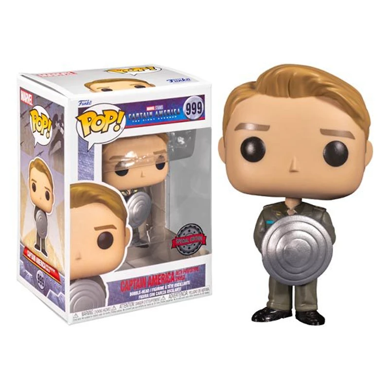 Funko Pop! Captain America The First Avenger Captain America with Prototype Shield Metallic