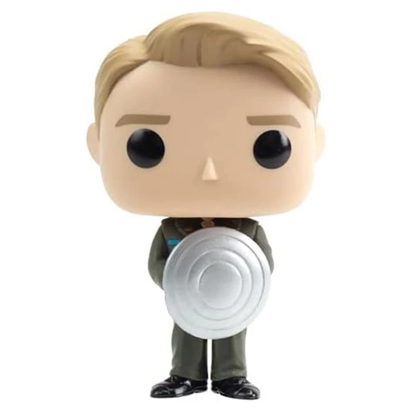 Funko Pop! Captain America The First Avenger Captain America with Prototype Shield Metallic