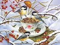 Chickadee Tea – Jigsaw Puzzle – 275 pcs
