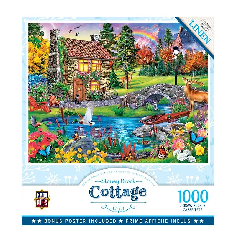 MasterPieces Flower Cottages – Stoney Brook Cottage 1000 Piece Jigsaw Puzzle