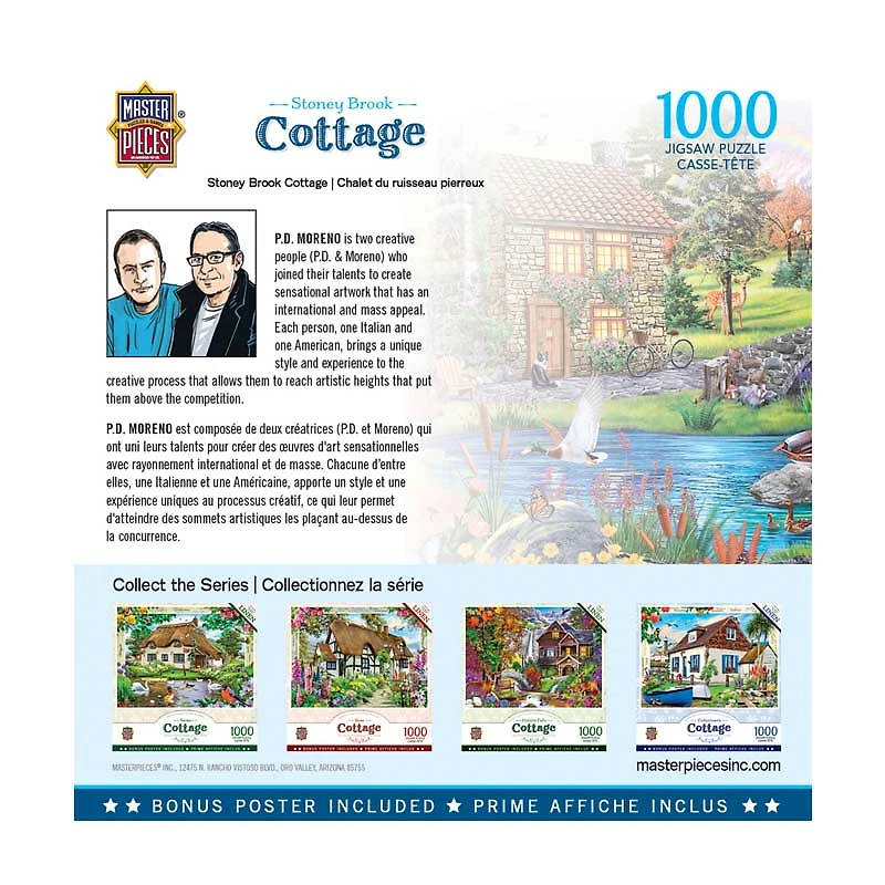 MasterPieces Flower Cottages – Stoney Brook Cottage 1000 Piece Jigsaw Puzzle