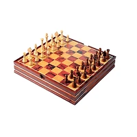 Chess Checkers Wooden Chess Set Family Game Set Chess Wooden Game 27 x 27