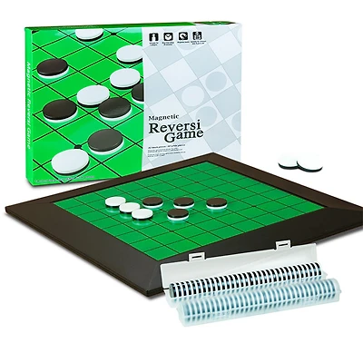 Reversi Board Game Set, Magnetic Foldable Classic Strategy Game for Adults and Kids