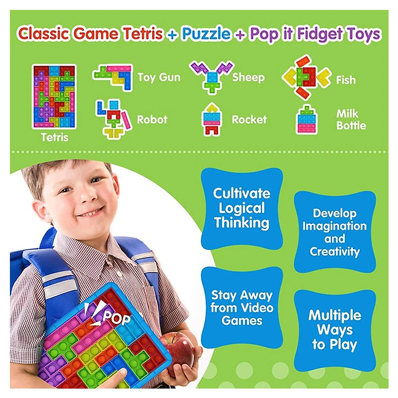 Tambee Silicone Building Block Puzzle Blue