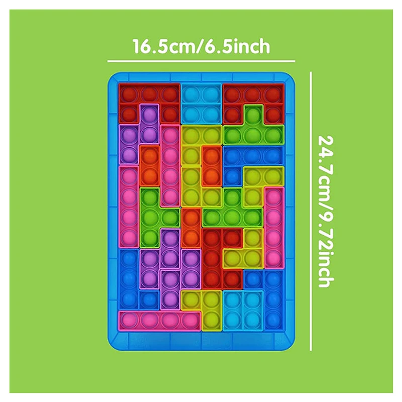 Tambee Silicone Building Block Puzzle Blue