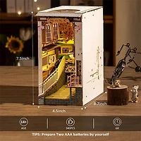 3D Wooden Puzzle House Book Nook Sakura Tram