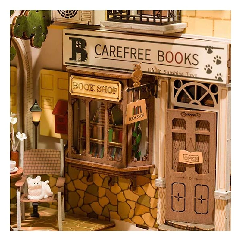 3D Wooden Puzzle Book Nook Sakura Densya And Sunshine Town 2 Sets