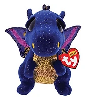 Ty Beanie Boos- Saffire Blue Speckled Dragon Small Plush
