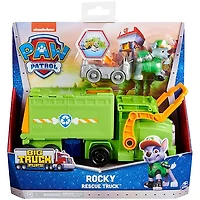 PAW Patrol, Big Truck Pup s Rocky Transforming Toy Trucks with Collectible Action Figure