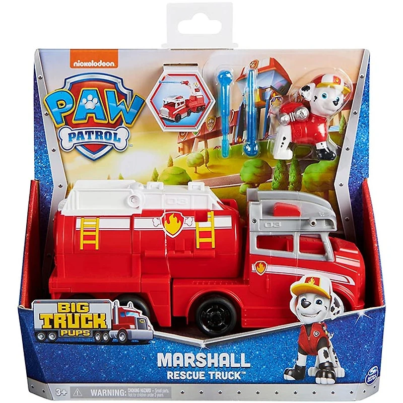 PAW Patrol, Big Truck Pup s Marshall Transforming Toy Trucks with Collectible Action Figure