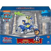 PAW Patrol, Rescue Knights Chase Transforming Toy Car with Collectible Action Figure