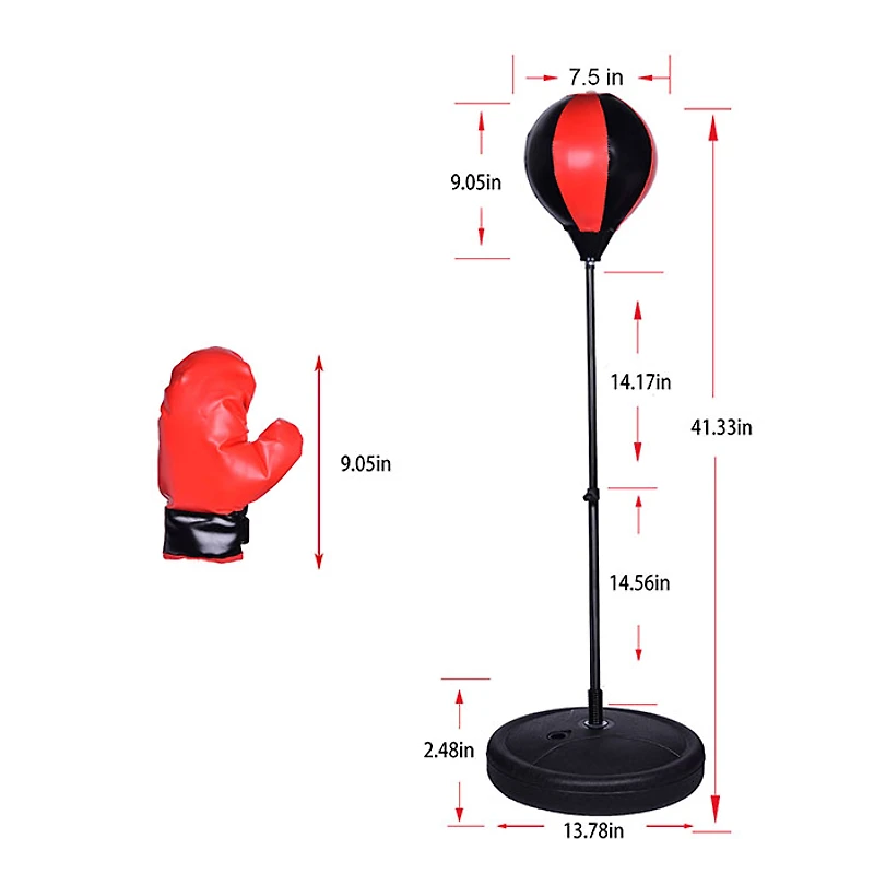 Punching Bag and Gloves Set