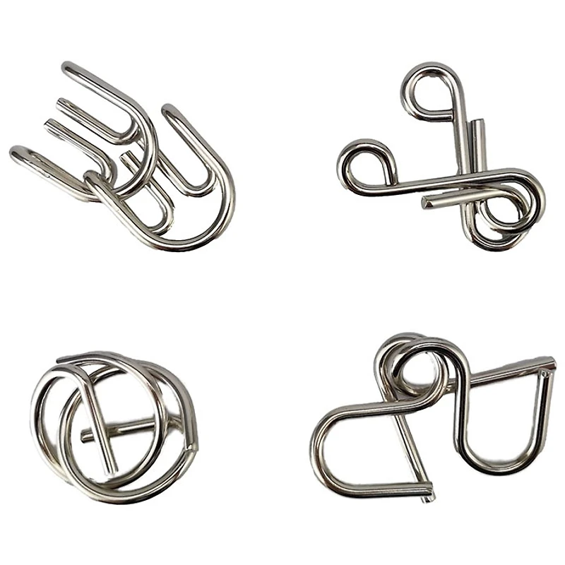 Tradeopia Twisted Metal Puzzle Set of 4 Metal