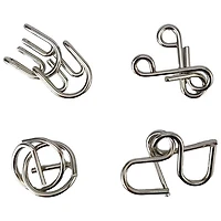 Tradeopia Twisted Metal Puzzle Set of 4 Metal