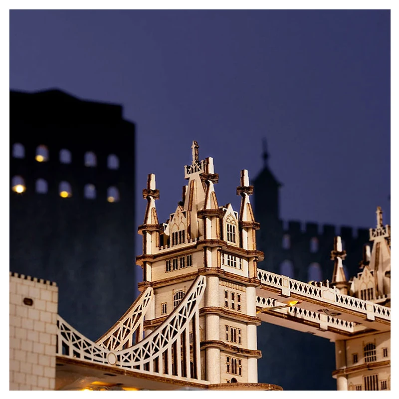 Rolife 3D Wooden Puzzle Tower Bridge With Lights Architecture