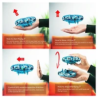 Hover UFO Drone – Hand-Controlled Mini Quadcopter with LED Lights (Assorted Colors and Styles)
