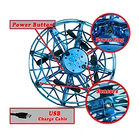 Hover UFO Drone – Hand-Controlled Mini Quadcopter with LED Lights (Assorted Colors and Styles)