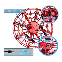 Hover UFO Drone – Hand-Controlled Mini Quadcopter with LED Lights (Assorted Colors and Styles)