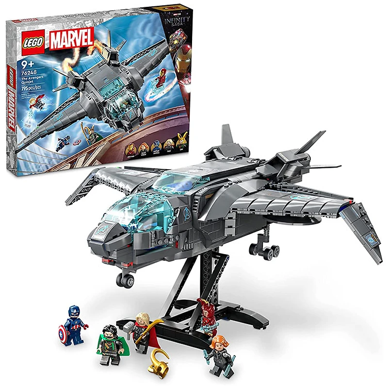 LEGO Marvel The Avengers Quinjet,Spaceship – Iron Man,Black Widow,Loki,Captain America