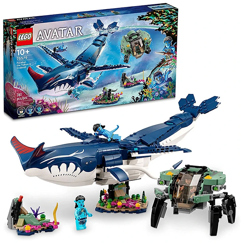 LEGO Avatar: The Way of Water Payakan The Tulkun & Crabsuit, Movie Underwater Ocean with Whale