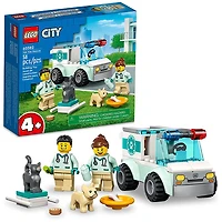 LEGO City Vet Van Rescue, Toy Animal Ambulance, Learning Toy Playset