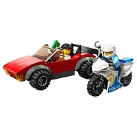 LEGO City Police Bike Car Chase, Toy with Racing Vehicle & Motorbike