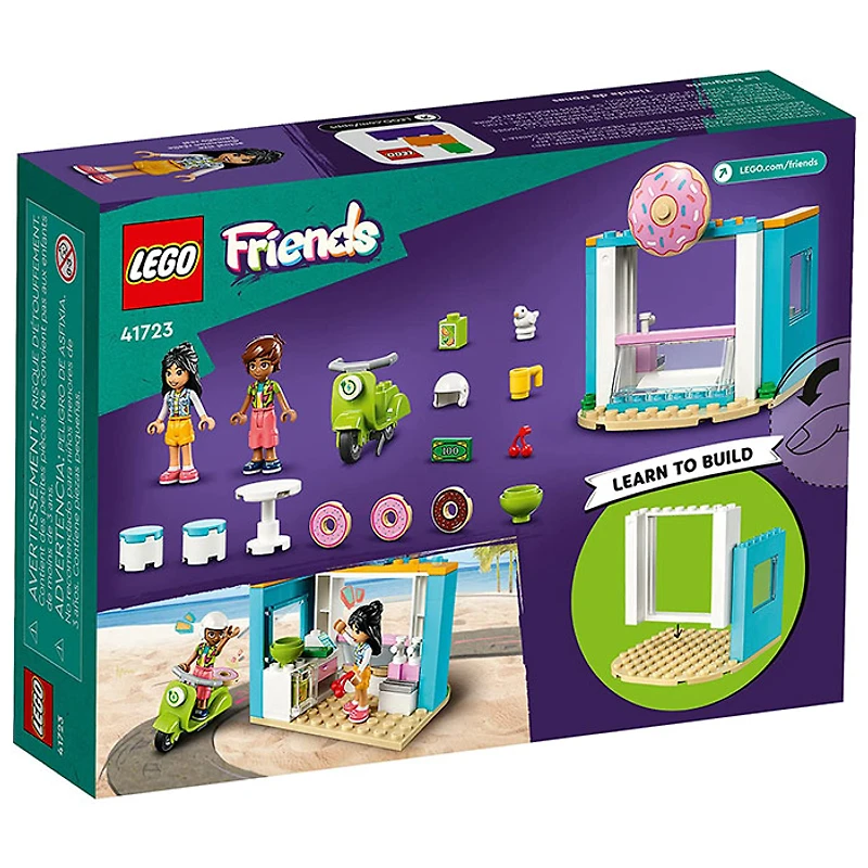 LEGO Friends Doughnut Shop, Cafe Playset, Small Gift Toys, Liann and Leo Mini-Dolls and Toy Scooter