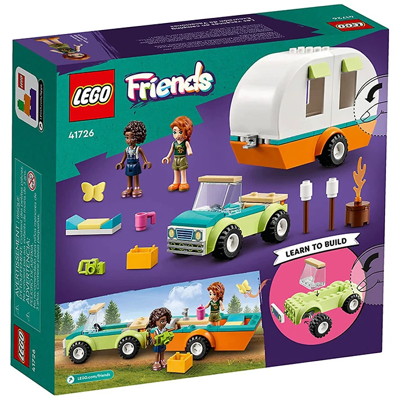 LEGO Friends Holiday Camping Trip, Camper Van, Caravan with Car Toy