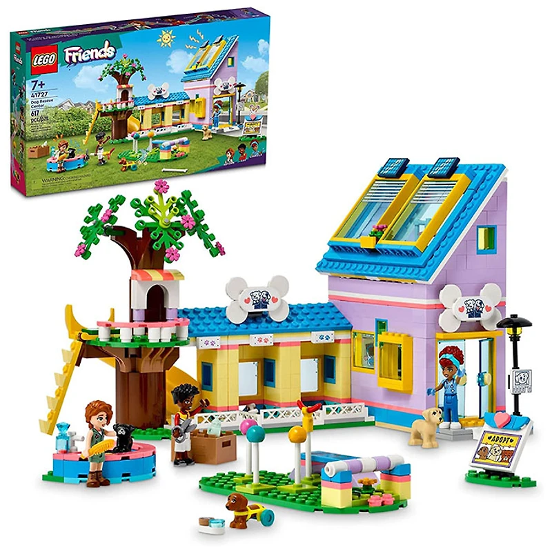 LEGO Friends Dog Rescue Centre, Pet Animal Playset with 2023 Series Characters Autumn and Zac Mini