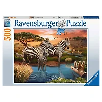 Ravensburger Zebras at the Waterhole 500 Pieces Puzzle